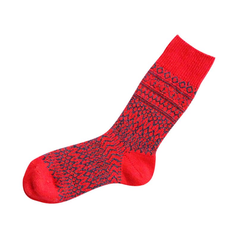 Nishiguchi Kutsushita luxury japanese jaquard socks