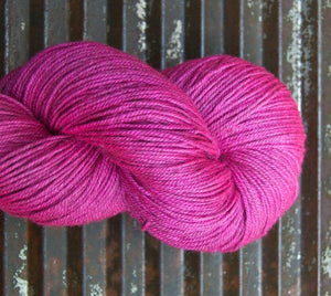 NEW! BEYUL - sw Merino/ Baby Yak / Silk fingering ...'Electric Amaranth' - heathered vibrant pink by Kettle yarn Co.