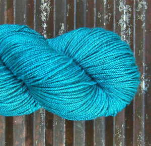 NEW! BEYUL - sw Merino/ Baby Yak / Silk fingering ...'Turquoise Tarn' - heathered rich turquoise by Kettle Yarn Co.