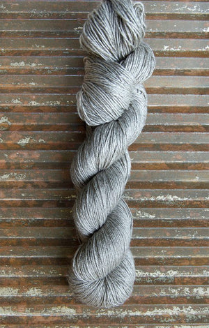 NEW! BEYUL - sw Merino/ Baby Yak / Silk fingering ...'Yurt' - heathered grey / brown